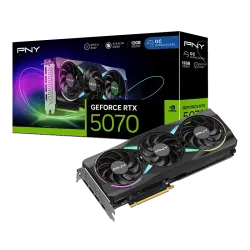 PNY GeForce RTX 5070 ARGB EPIC-X RGB OC Triple Fan 12GB GDDR7 Graphics Card