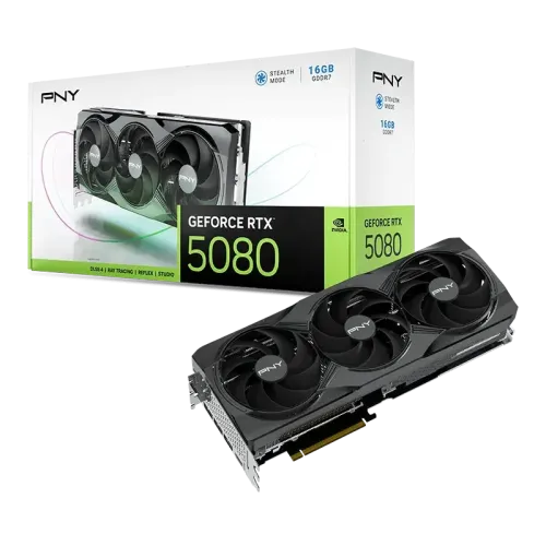 PNY GeForce RTX 5080 16GB Triple Fan GDDR7 Graphics Card