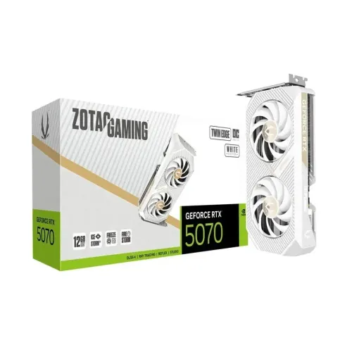 ZOTAC GAMING GeForce RTX 5070 Twin Edge OC 12GB GDDR7 White Graphics Card ZOTAC GAMING GeForce RTX 5070 Twin Edge OC 12GB GDDR7 White Graphics Card