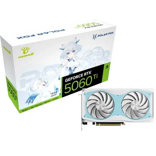 Manli Polar Fox GeForce RTX 5060 Ti OC 16GB GDDR7 Graphics Card Manli Polar Fox GeForce RTX 5060 Ti OC 16GB GDDR7 Graphics Card