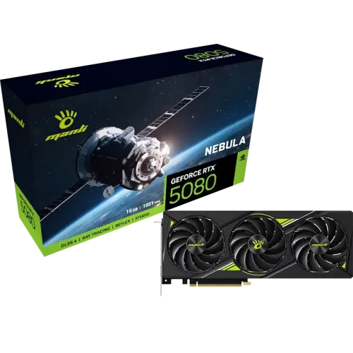 Manli Nebula GeForce RTX 5080 16GB GDDR7 Graphics Card Manli Nebula GeForce RTX 5080 16GB GDDR7 Graphics Card