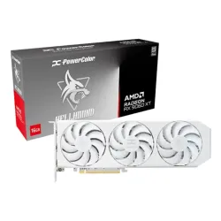 PowerColor Hellhound Spectral White AMD Radeon RX 9060 XT 16GB GDDR6 Graphics Card PowerColor Hellhound Spectral White AMD Radeon RX 9060 XT 16GB GDDR6 Graphics Card