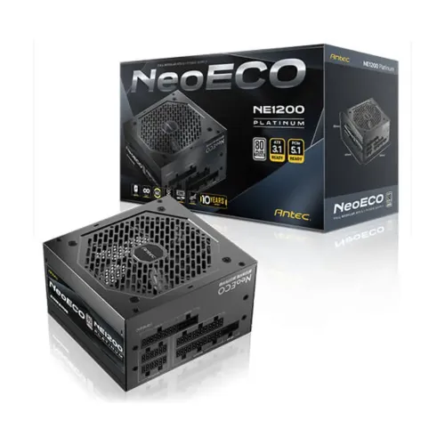 Antec NE1200 PLATINUM ATX3.1 1200W 80+ Platinum ATX 3.1 & PCIE 5.1 Full Modular Power Supply Antec NE1200 PLATINUM ATX3.1 1200W 80+ Platinum ATX 3.1 & PCIE 5.1 Full Modular Power Supply