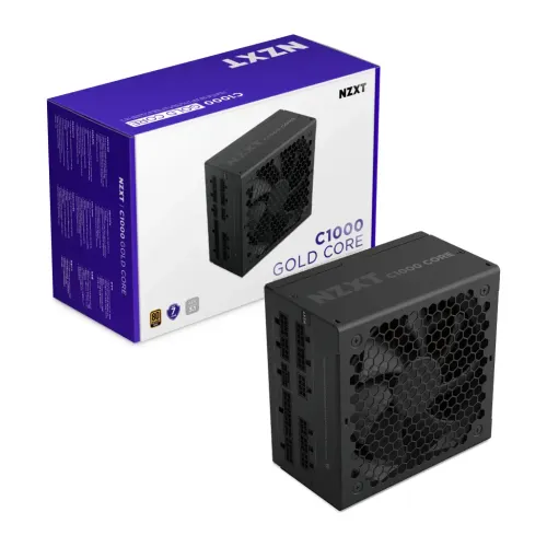 NZXT C1000 Gold Core 1000W 80 Plus Gold ATX 3.1 Full Modular Power Supply NZXT C1000 Gold Core 1000W 80 Plus Gold ATX 3.1 Full Modular Power Supply