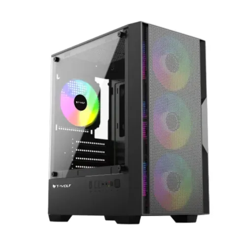 T-Wolf Phantom X4 RGB M-ATX Mid Tower Gaming Case With 200W PSU T-Wolf Phantom X4 RGB M-ATX Mid Tower Gaming Case With 200W PSU