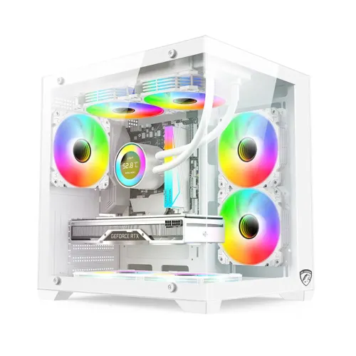 PC Power ICEBOX X2 WH mATX Mid Tower Gaming Casing PC Power ICEBOX X2 WH mATX Mid Tower Gaming Casing