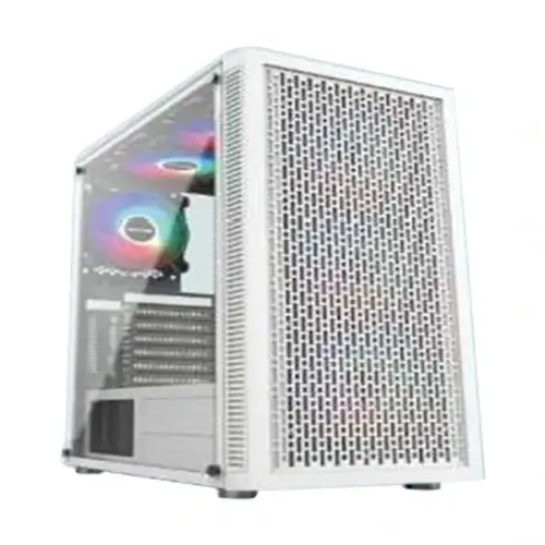 PC Power Dark Flow Mesh Elite Mid Tower ATX Gaming Case White PC Power Dark Flow Mesh Elite Mid Tower ATX Gaming Case White