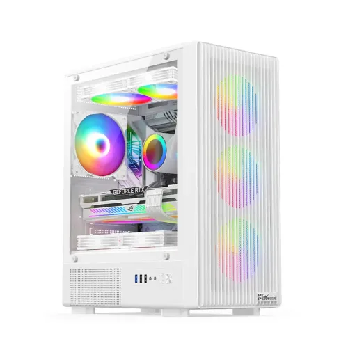 PC Power Air X Mesh WH mATX Mid Tower Gaming Casing PC Power Air X Mesh WH mATX Mid Tower Gaming Casing