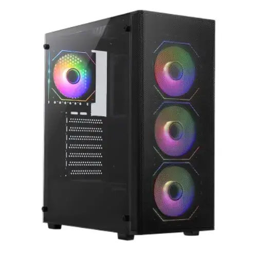 MaxGreen PS195-15 Mid Tower ATX Gaming Casing With 4x M57 ARGB Fan MaxGreen PS195-15 Mid Tower ATX Gaming Casing With 4x M57 ARGB Fan