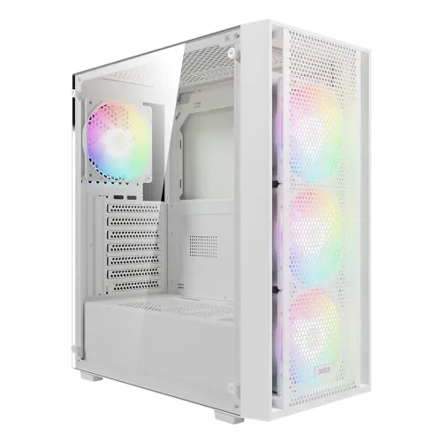 Gamdias AURA GC2 ELITE WH Perforated RGB Mid-Tower Casing