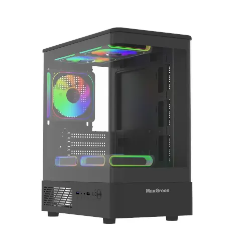 MaxGreen Curve Arylic 312 Mid Tower mATX Gaming Casing MaxGreen Curve Arylic 312 Mid Tower mATX Gaming Casing