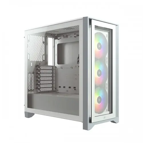 Corsair iCUE 4000X RGB Tempered Glass Mid-Tower ATX Casing (White) Corsair iCUE 4000X RGB Tempered Glass Mid-Tower ATX Casing (White)
