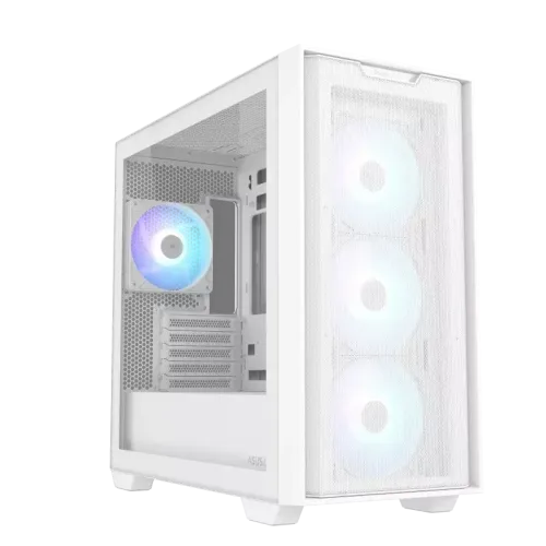 ASUS A21 PLUS ARGB mATX Mid Tower Gaming Casing White ASUS A21 PLUS ARGB mATX Mid Tower Gaming Casing White