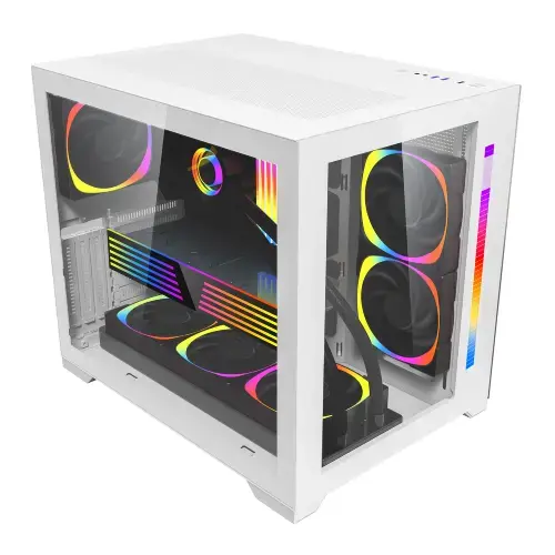1STPLAYER SP7 White Mid Tower RGB Gaming Case 1STPLAYER SP7 White Mid Tower RGB Gaming Case