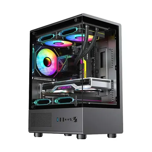 PC Power Vertical X2 Infinity BK mATX Mid Tower Gaming Casing PC Power Vertical X2 Infinity BK mATX Mid Tower Gaming Casing