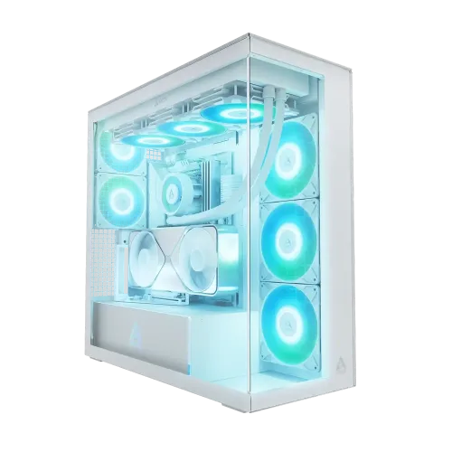 Arctic Xtender VG E-ATX Mid Tower Casing White With Vertical GPU Mounting Kit