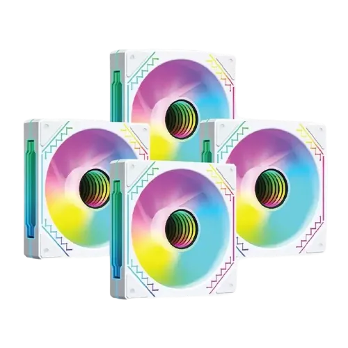 PC Power IRISH INFINITY F40 4 In 1 ARGB Casing Cooling Fan White PC Power IRISH INFINITY F40 4 In 1 ARGB Casing Cooling Fan White