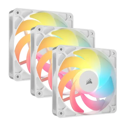 Corsair RS120-R ARGB 3 in 1 120mm PWM Casing Cooling Fan White Corsair RS120-R ARGB 3 in 1 120mm PWM Casing Cooling Fan White