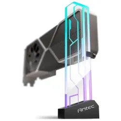 Antec AT-GPUH-ARGB-TG-BK Tempered Glass ARGB GPU Holder Antec AT-GPUH-ARGB-TG-BK Tempered Glass ARGB GPU Holder