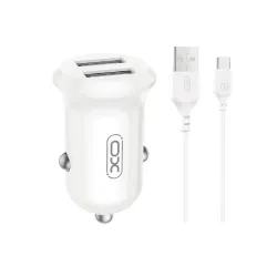 XO CC67 Dual USB Port Car Charger with Type-C Cable