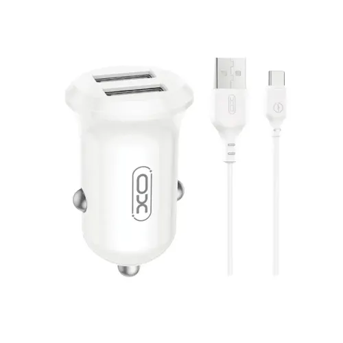 XO CC67 Dual USB Port Car Charger with Type-C Cable