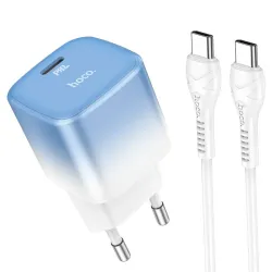 Hoco C101A Charger Adapter with Type-C to Type-C Cable Hoco C101A Charger Adapter with Type-C to Type-C Cable