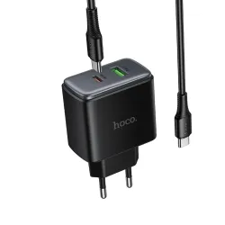 Hoco C158A PD 45W Charger Adapter with Type-C Cable Hoco C158A PD 45W Charger Adapter with Type-C Cable