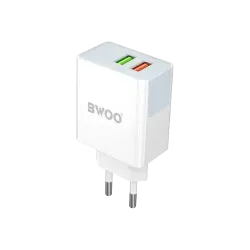 BWOO BO-CDA132 30W 2 Port Fast Wall Charger Adapter BWOO BO-CDA132 30W 2 Port Fast Wall Charger Adapter