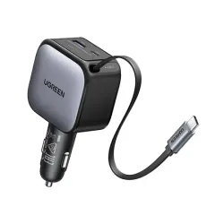 UGREEN EC602 60W Car Charger with Retractable Cable #55212B UGREEN EC602 60W Car Charger with Retractable Cable #55212B