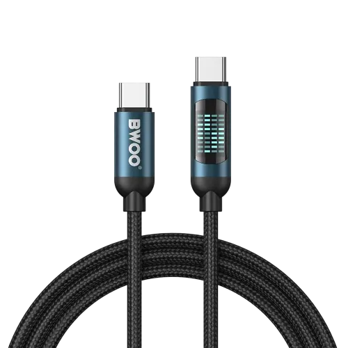 BWOO BO-X304C-C 60W 1M Type C Cable With LED Display BWOO BO-X304C-C 60W 1M Type C Cable With LED Display