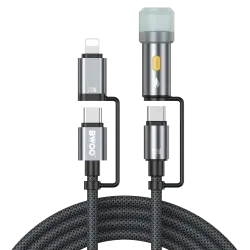 BWOO BO-X307 60W 1.2M 4-in-1 Type C Cable