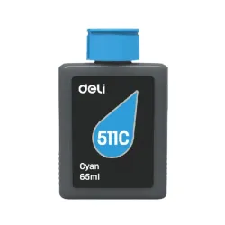 Deli 511C Cyan Ink Bottle