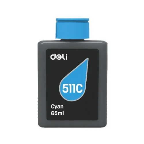 Deli 511C Cyan Ink Bottle