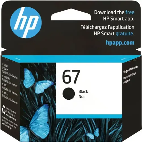 HP 67 Black Original Ink Cartridge HP 67 Black Original Ink Cartridge