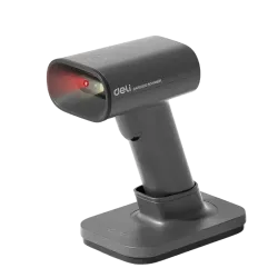 Deli ES228WB Handheld Wireless Barcode Scanner With Stand Deli ES228WB Handheld Wireless Barcode Scanner With Stand