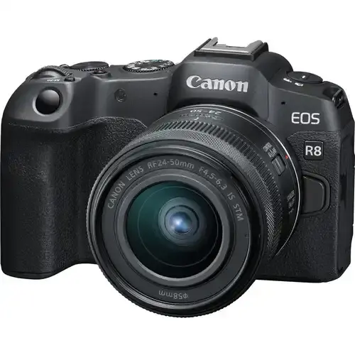 Canon EOS R8 Mirrorless Camera with RF 24-50mm f/4.5-6.3 IS STM Lens Canon EOS R8 Mirrorless Camera with RF 24-50mm f/4.5-6.3 IS STM Lens