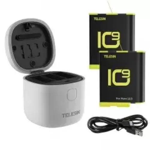 TELESIN Allin BOX Portable Storage Charger for GoPro Hero 9/10/11 with 2 Batteries TELESIN Allin BOX Portable Storage Charger for GoPro Hero 9/10/11 with 2 Batteries