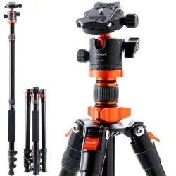 K&F Concept SA254M2 Professional Aluminium Tripod Portable Monopod K&F Concept SA254M2 Professional Aluminium Tripod Portable Monopod