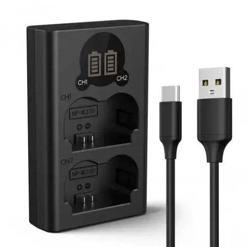 K&F Concept NP-W235 Dual Slot Battery Charger with Type-C Cable K&F Concept NP-W235 Dual Slot Battery Charger with Type-C Cable