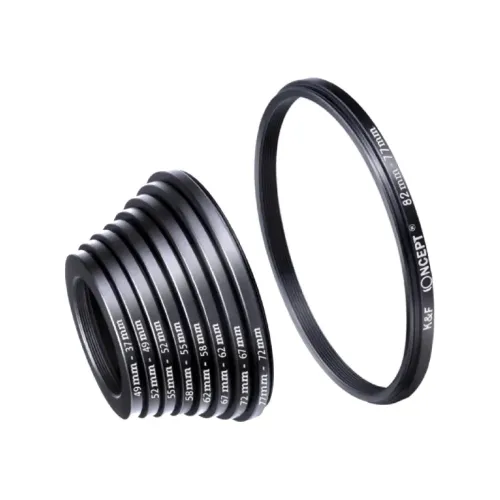 K&F Concept SKU.0629 9-in-1 Step Down Filter Ring Adapter Set K&F Concept SKU.0629 9-in-1 Step Down Filter Ring Adapter Set