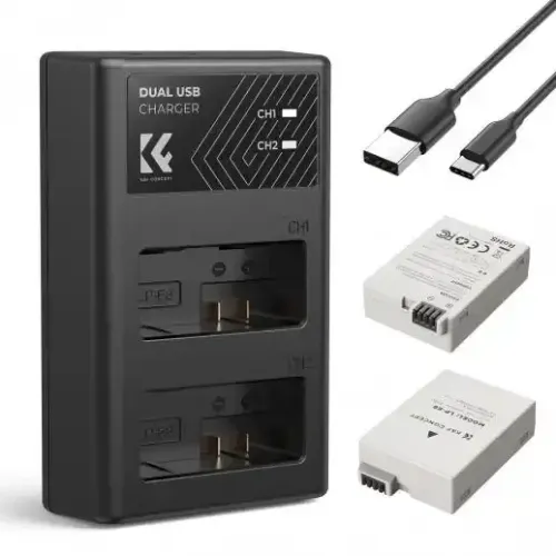 K&F Concept LP-E8 Dual Battery and Dual Slot Charger K&F Concept LP-E8 Dual Battery and Dual Slot Charger