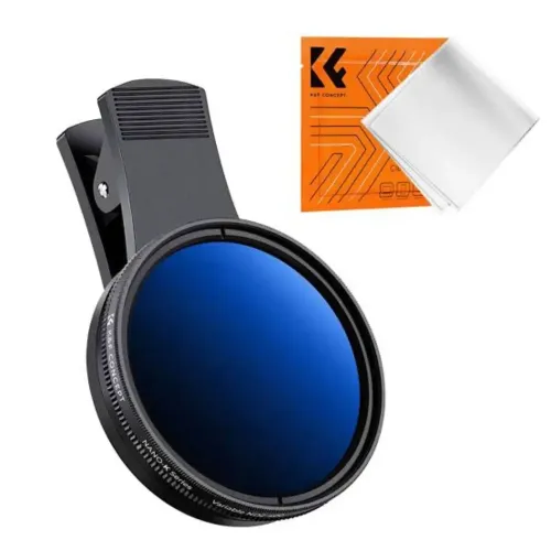 K&F Concept ND2-400 52mm Clip-on Phone Camera Lens Filter Kit Adjustable Neutral Density Filter Compatible K&F Concept ND2-400 52mm Clip-on Phone Camera Lens Filter Kit Adjustable Neutral Density Filter Compatible