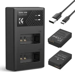 K&F Concept LP-E12 Dual Battery and Dual Slot Charger K&F Concept LP-E12 Dual Battery and Dual Slot Charger