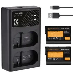 K&F Concept EN-EL15 Battery and Dual Slot Battery Charger Kit K&F Concept EN-EL15 Battery and Dual Slot Battery Charger Kit