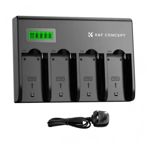 K&F Concept NP-F 4-Channel Battery Charger with LCD Display K&F Concept NP-F 4-Channel Battery Charger with LCD Display