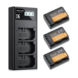 K&F Concept NP-FZ100 2280mAh Camera Battery and Three Slot Charger Kit K&F Concept NP-FZ100 2280mAh Camera Battery and Three Slot Charger Kit