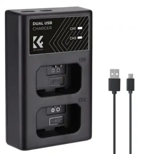 K&F Concept NP-FW50 Dual Slot Quick Charger K&F Concept NP-FW50 Dual Slot Quick Charger