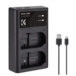 K&F Concept EN-EL15 Dual Slot Battery Charger with Type-C Cable K&F Concept EN-EL15 Dual Slot Battery Charger with Type-C Cable