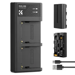 K&F Concept NP-F550 2600mAh Camera Battery and Dual Slot Charger Kit K&F Concept NP-F550 2600mAh Camera Battery and Dual Slot Charger Kit