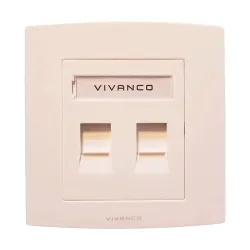 Vivanco VCA20 2 Port Faceplate with Shutter